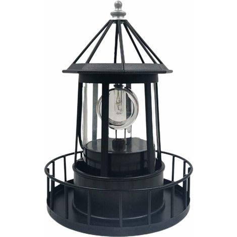 Phare solaire LED, lampe de jardin rotative à 360°, lanterne suspendue étanche, pour terrasse, clôture ou jardin extérieur.-AquaForge (1/5)