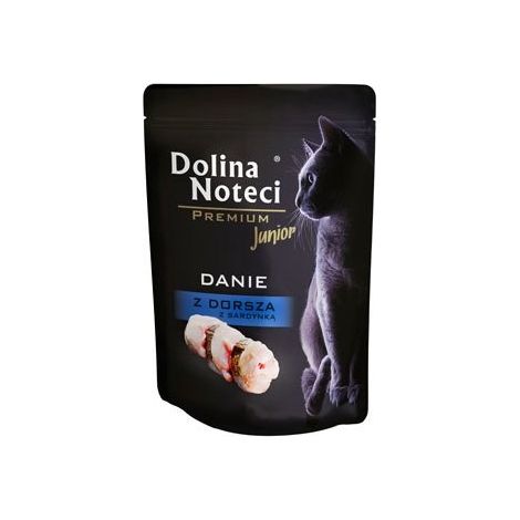 Dolina Noteci Premium Pâtée Junior pour chatons, saveur cabillaud et sardines, 85 g (1/2)
