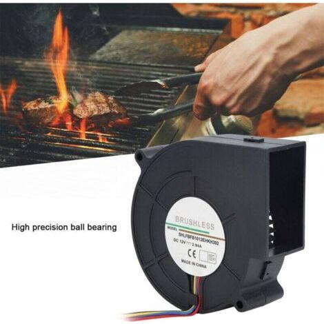 DC Turbine Air Blower Fan for Picnic Camping Heating Equipment Barbecue 12V 2.94A (1/5)