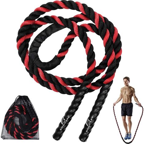 Heavy Jump Rope Adult 0.7kg for Fitness and Muscle Development, Weighted Jump Rope 2.8m Long for Workout, Gym, Indoor and Outdoor (1/5)