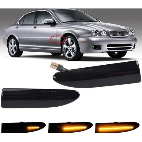 Lot de 2 clignotants latéraux à LED dynamiques pour Jaguar X-TYPE 2002-2009 2003 2004 2005
