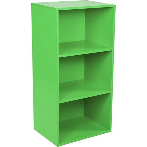 Rigamonti Libreria scaffale 3 Ripiani, per Soggiorno, Camera da Letto, Ufficio Colore Verde. (1/4)