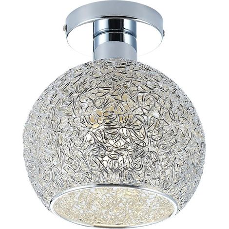 Lampe en aluminium de plafond Mini plafonnier pour le vestiaire, le couloir et le salon (Diamètre du plafonnier: 15cm) (1/5)