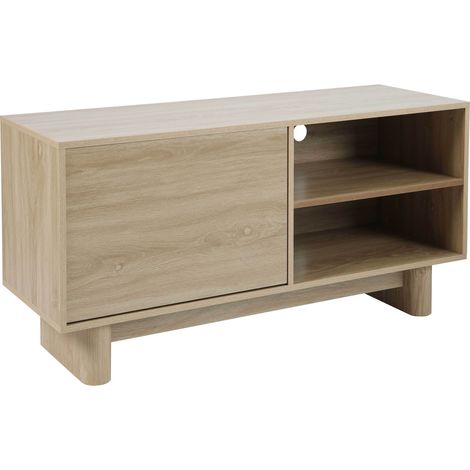 Meuble TV 120 cm scandinave bois clair (1/5)