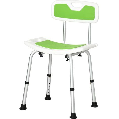 Tabouret de douche pour personnes âgées et handicapées hauteur réglable patins antidérapants support de pomme de douche (1/5)
