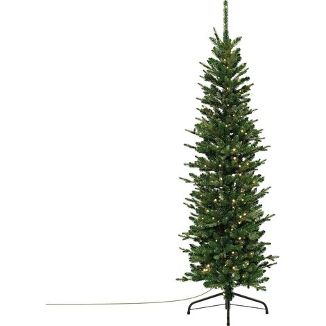 ECD Germany Albero di Natale Verde Slim Artificiale 150 cm con 140 Luci LED (1/5)