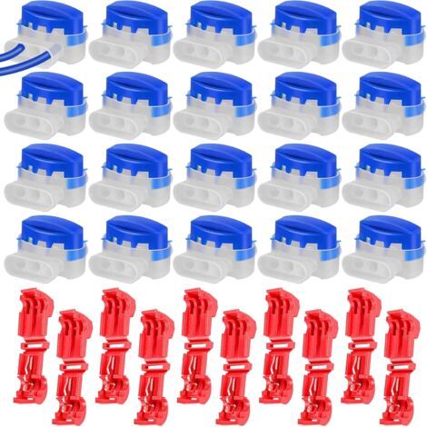 30PCS Connecteurs De Câble Robot Tondeuse, Connecteur Electrique Etanche Remplis Des Résines avec Connecteurs Borne Pour Étendre Ou Réparer Cable Peripherique Robot Tondeuse, Jardin, Extérieur (1/5)