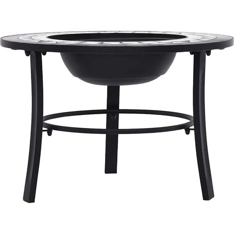 Maison Exclusive - Braciere con Mosaico Nero e Bianco 68cm in Ceramica (1/5)