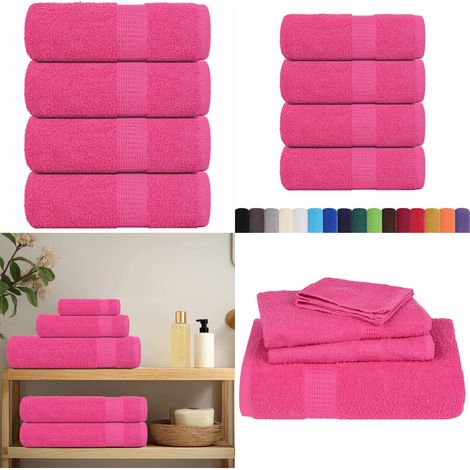 vidaXL Seiftücher 4 Stk. Rosa 30x30 cm 360 g/m² 100% Baumwolle (1/5)