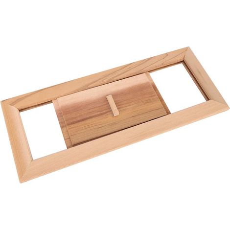 Cedar Wood Ventilation Grille with Adjustable Airflow for Sauna (1/5)