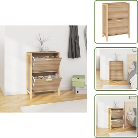 Almacenamiento zapatos - vidaXL Mueble zapatero madera contrachapada 57,5x33x80 cm - Muebles de madera