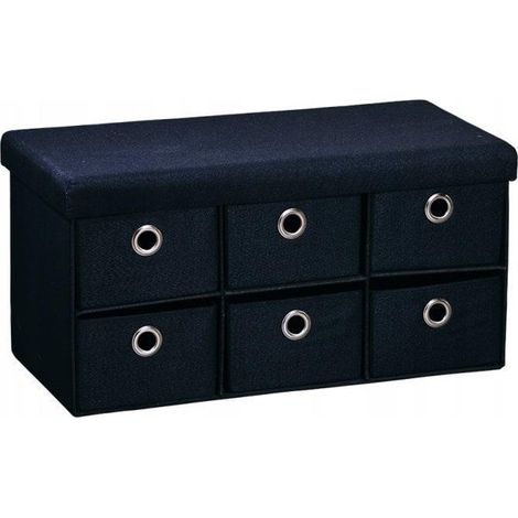 Kesper Panchina d'ingresso moderna antracite nera 76x38x38 cm