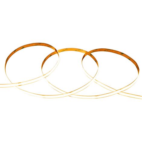 LED-Streifen 24V COB 320 LED/m 5m 10W/m 1000lm/m Breite 8mm Schnitt 5cm IP20 CRI90 2700K Warmweiß