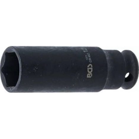 Douille à Choc Six Pans Longue 6,3 mm (1/4\) - 12 mm - Précision et Durabilité, Acier, Zones Difficiles - D-Work (1/5)