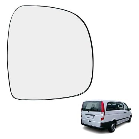 Right Wing Mirror Glass Heated Car Rearview Mirror Outer Right Compatible with Vito W639 2003-2010 (1/5)