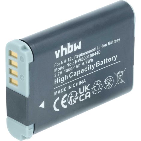 vhbw Akku kompatibel mit Canon Legria Mini X Kamera (1800 mAh, 3,7 V, Li-Ion) (1/5)