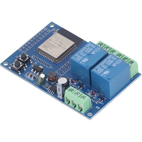 Doppelrelaismodul mit programmierbaren Tasten, 4 MB Flash-Speicher für weiterführende Entwicklungs- und Lernzwecke, 5-60 V Gleichstromversorgung. (1/5)