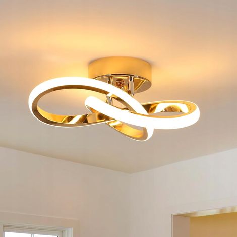 GOECO Modern Gold LED Pendant Ceiling Light for Living Room 22W 3000K (1/5)
