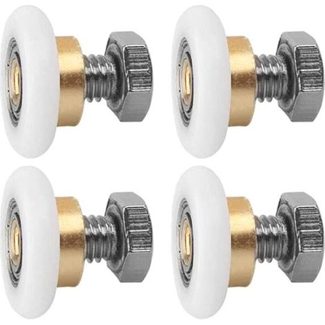Sliding Door Roller, 4 PCS Shower Rollers, Shower Runners, Roller Wheel​for Shower Door Sliding Rollers Door Replacement Wheel(20MM)