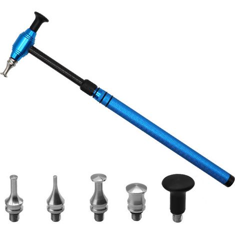 Outil de réparation de bosse de voiture Hammer en alliage en aluminium télescopique avec 5 têtes de coupure de peinture (1/5)