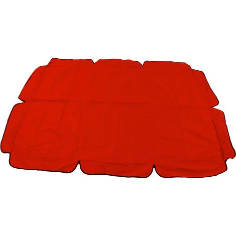 Housse de rechange imperméable pour balancelle de jardin, en tissu Oxford 420D enduit d'argent, rouge, pour balancelles de jardin et de terrasse (1/5)