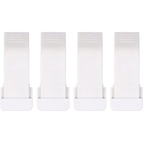 4 cales de porte multifonctions anti-collision, silencieuses, pour maison, bureau, hôtel, blanc (1/5)