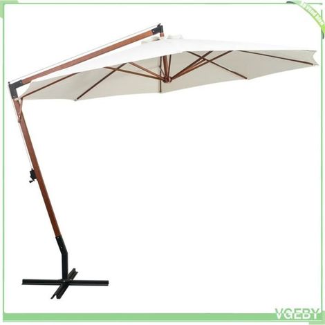 Parasol suspendu - FAFEICY - 42966 - 350 cm - Mécanisme à manivelle - Polyester anti-UV (1/5)