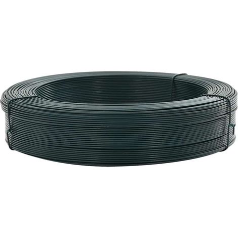 vidaXL Zaun-Bindedraht 250 m 0,9/1,4 mm Grün-Schwarz
