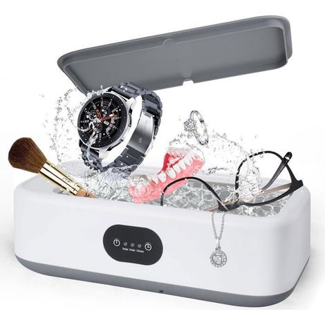 Nettoyeur à ultrasons professionnel 640 ml, 49 000 Hz avec 3 réglages de minuterie, en acier inoxydable, pour bijoux et verres (1/5)