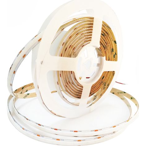 Ruban Led Sob Ip65 5M 4000K 24V 15W/M 2100Lm/M Haute Efficacité Irc90 Bande Led Professionnelle Éclairage Intérieur Extérieur Étanche Seo (1/4)