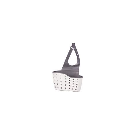 1 Pièce Support D'évier Suspendu Double Couche, Support D'éponge D'évier de Cuisine, Adapté Accessoires D'évier Support Rangement Cuisine - Blanc, Matériaux PP+TPR, 21155cm-Crezuo