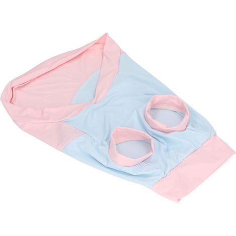 Sonnenschutz-Tanktop für Hunde, Sommerkleidung, weiches, atmungsaktives, modernes Tanktop für Welpen, ärmelloses Shirt, blau und rosa, Größe M. (1/5)