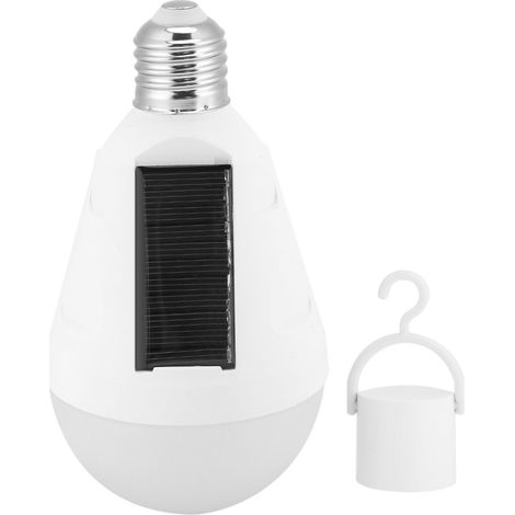 Ampoule LED solaire rechargeable 12 W AC86-265 V, lampe de jardin, de camping et d'urgence (1/5)