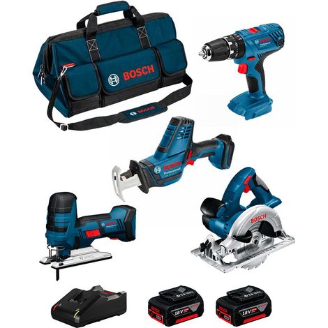 BOSCH Kit 18V BK403BAG (GSA 18 V-LI C + GST 18 V-LI S + GKS 18 V-LI + GSB 18V-21 + 2 x 4,0 Ah + GAL18V-40 + Tasche) (1/5)