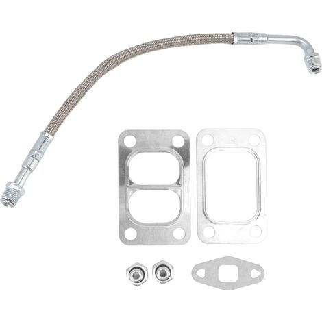 Kit de raccords de tube en alliage métallique pour conduite d'alimentation d'huile turbo 3913824, remplacement pour Dodge Ram 5.9L 1989-1998 (1/5)