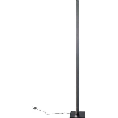 Lampadaire Eartha P/T En Aluminium Noir Mat, Led Intégrée 30W, 1000Lm, Gradable Par Pédale, Lumière Directe 120° - Gealuce (1/3)