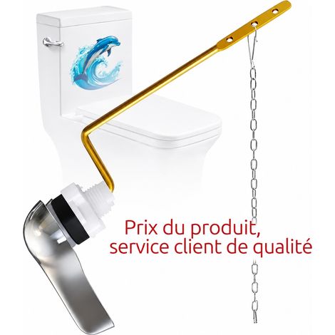 Poignée de Chasse d'Eau WC Montage Latéral Chromée Modèle Standard Spécification Standard 1 × 1 × 1 cm 300 g – Livraison gratuite (1/5)