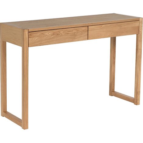 Console bureau placage chêne - Coloris : Naturel - NELIZAR (1/4)