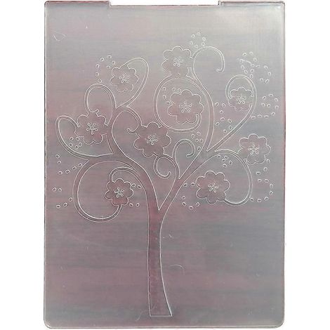 Prägefolder aus Kunststoff, Baum- und Blumenmotiv, für DIY-Scrapbooking-Bastelarbeiten