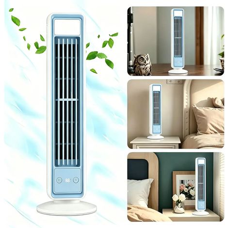 Ventilateur tour multifonctionnel, silencieux, climatiseur portable, rafraîchisseur d'air par évaporation pour bureau et maison (1/5)