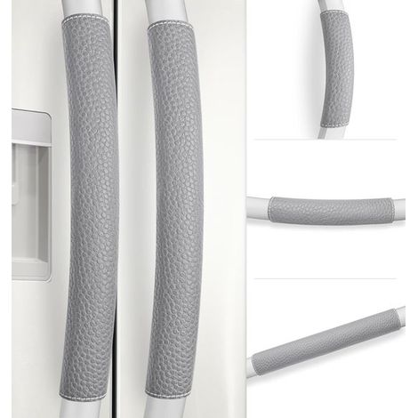 Protezioni per le maniglie delle porte del frigorifero, set da 4, protezioni regolabili per maniglie di elettrodomestici da cucina, mantengono la cucina pulita, protezioni per maniglie di forni a micr (1/5)