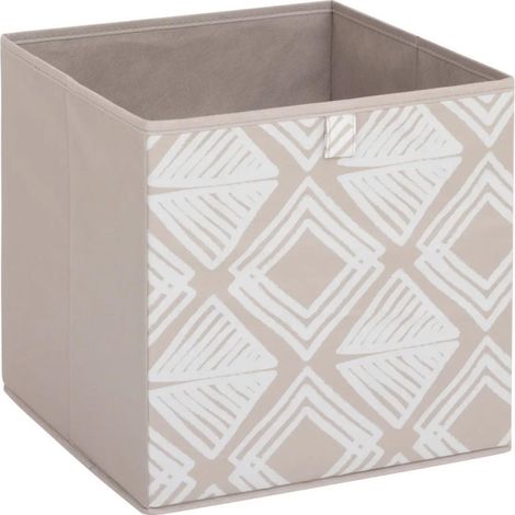 Boîte de Rangement Réversible "Bohema" 31x31cm Beige (1/3)