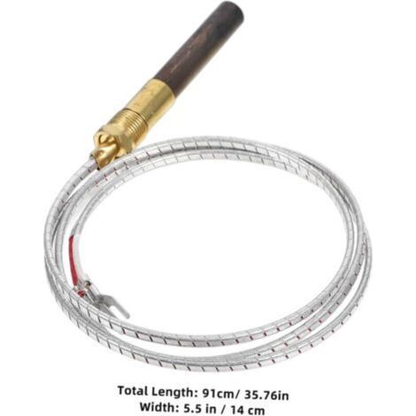 Thermocouple à Gaz pour Chauffage Extérieur Friteuse De Remplacement Accessoire De Cheminée Connexion Filetée Multi-usages (1/4)