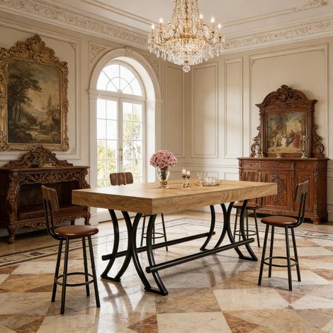 Table moderne multifonction table d’îlot de cuisine table de bar table seule design contemporain gain de place cuisine salon