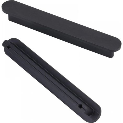 Juego de 2 tiradores negros para muebles de cocina, en latón cepillado negro, distancia entre ejes de 128 mm - Tiradores para muebles y armarios (1/5)