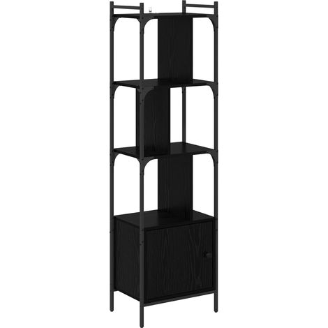 Maison Exclusive - Bücherregal Schwarz Eichen-Optik 44,5 x 30 x 1