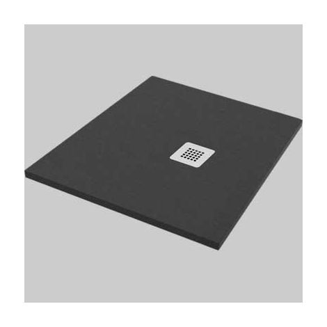 Piatto doccia quadrato effetto pietra antracite 100x100 cm