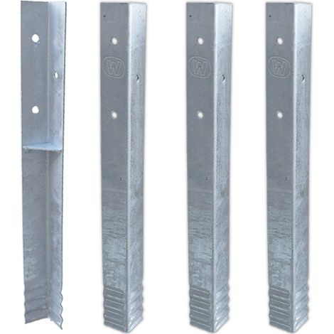 Wickey Ground anchor post anchor set SolidLock for climbing frame & swing set, angle anchor for play tower & garden fence - 4 - piece