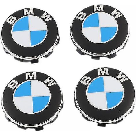 Jeu de 4 enjoliveurs centraux pour roues BMW, logo 56mm, emblème de jante bleu et blanc, badge de moyeu de voiture, accessoire de remplacement (1/2)