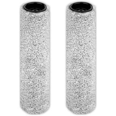 2 Pièces - Rouleau-Brosse - Accessoire Aspirateur Laveur - Compatible Tineco Floor One S9 S7 Pro S6 - Nettoyage Sols Durs - Microfibre - Gris (1/5)